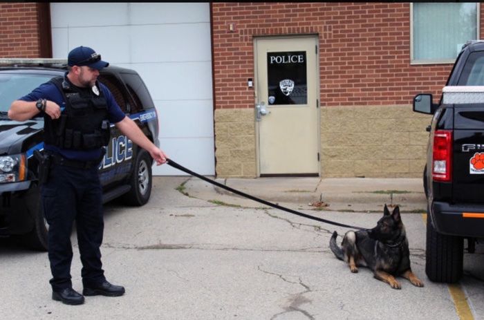 Black River Falls PD’s New Canine Sniffing Through Town DePaço